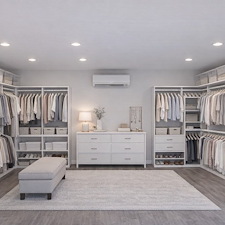 Ductless Wayne helps Customer convert garage to conditioned storage for clothes 